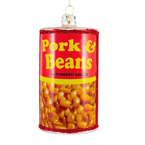 Can Of Pork & Beans - 1 Ornament 3.75 Inch, Glass - Ornament Dinner Van Camps Go6506