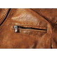 thumbnail image 4 of WULFUL Men's Stand Collar Leather Jacket Motorcycle Faux Leather Jackets Outwear, 4 of 5