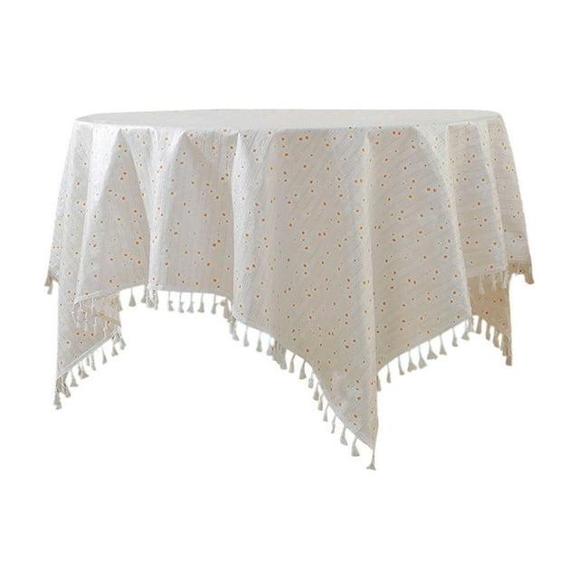 French Small Fresh Floral Lace Rectangle Table Linen Ins Wind Villatic Round Table Tablecloth Waterproof Tablecloth