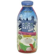 CocoWater Coconut Water + Lychee Isotonic Beverage, 16 oz (Pack of 6)