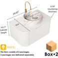 thumbnail image 2 of 30" Floating Bathroom Vanity with Sink, Wall-Mounted Bathroom Cabinet with Ultra-Thin Ceramic Basin and Marble Top, Extra Large Storage Drawer, Soft-Close Design, Pre-Assembled, White, 2 of 6