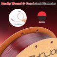 thumbnail image 3 of Filamento PLA de seda 3DHoJor 1,75 mm Negro Rojo Filamento de impresora 3D PLA de doble color Coextrusión 2 en 1 Carrete de 1 kg (2,2 libras) Filamento de impresión 3D Precisión dimensional +/- 0,03 m, 3 of 6