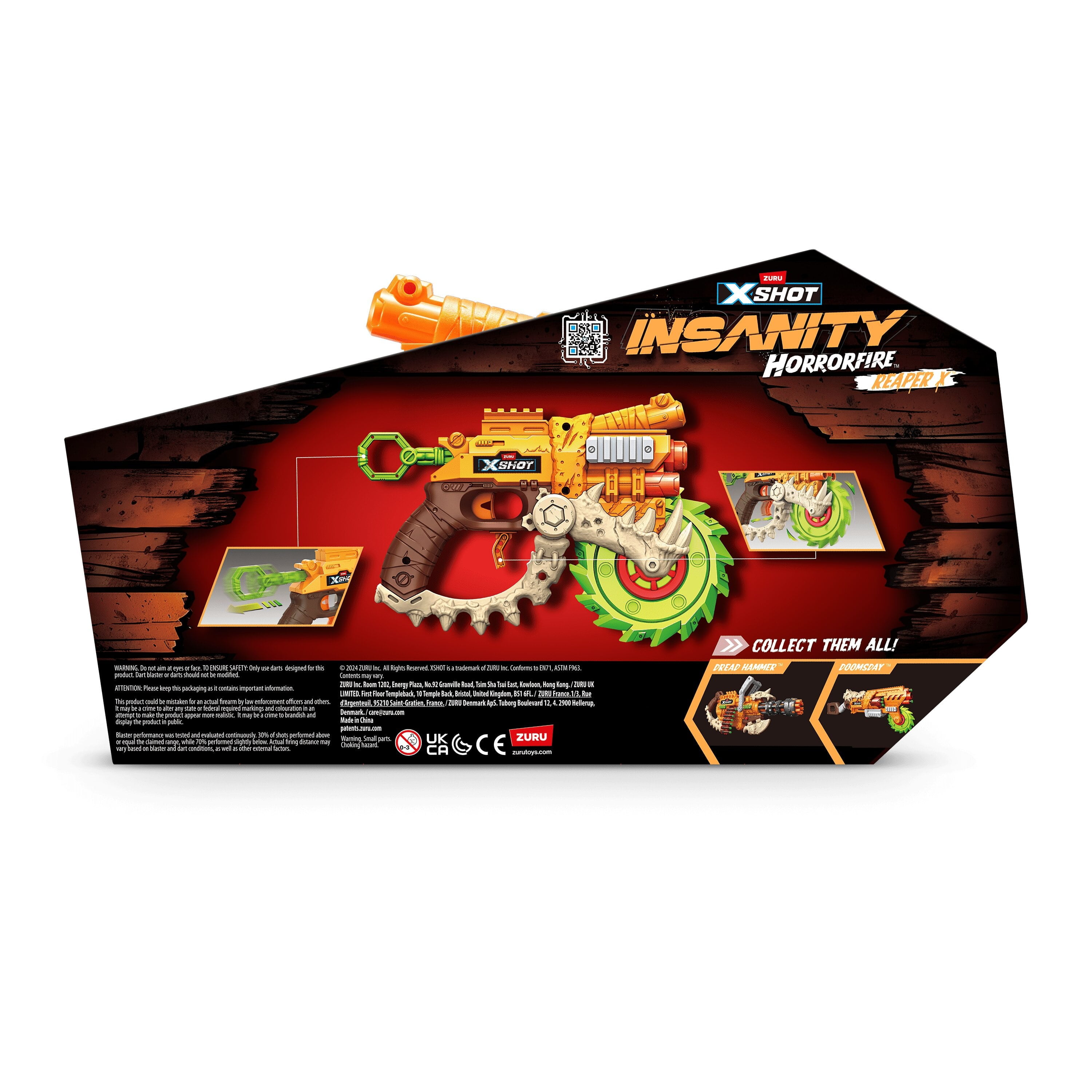 XSHOT InsanityHorror Fire Reaper X (8 Darts) Outdoor Blaster by