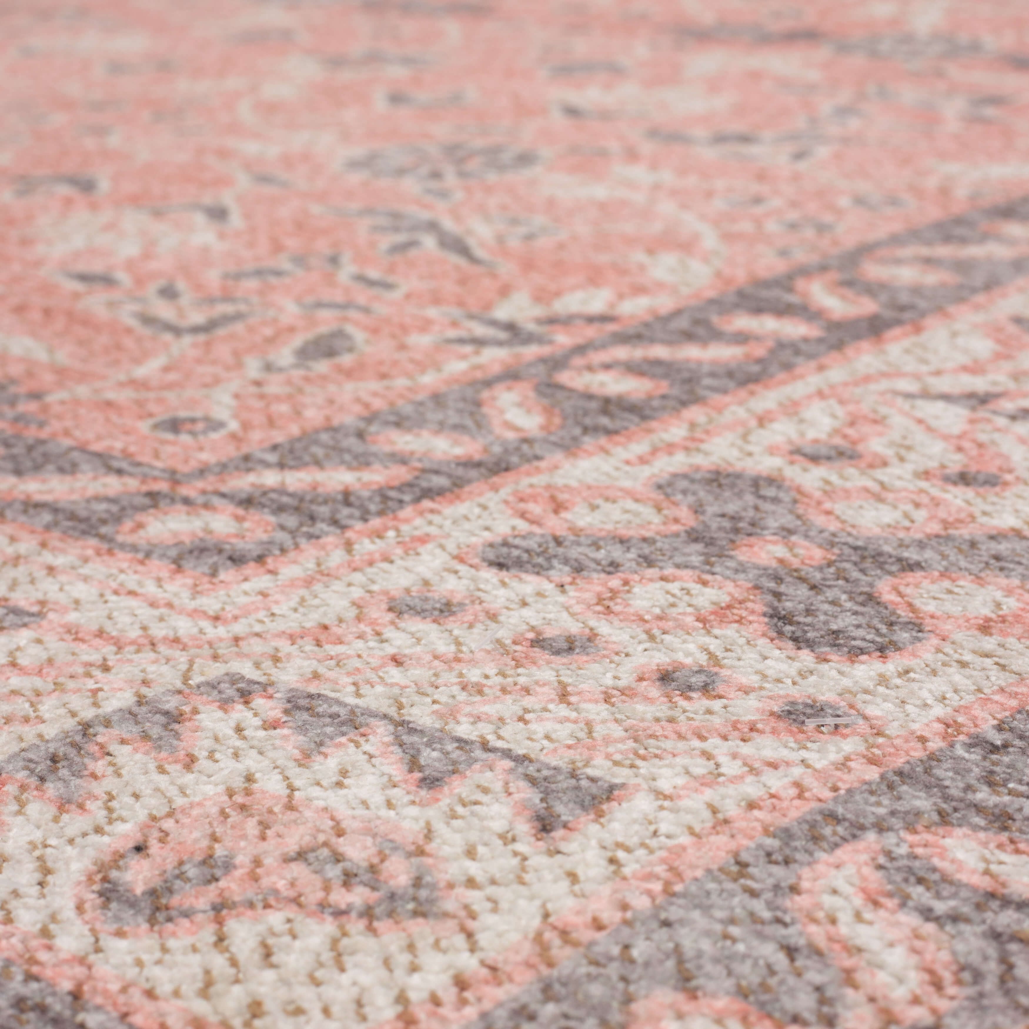 Mainstays Zula Jardin Low Pile Stain/Fade Resistant Polyester Indoor Area Rug, Pink, 8' x 10'