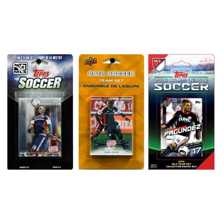 C&I Collectibles MLS New England Revolution 3 Different Licensed Trading Card Team Sets O/S