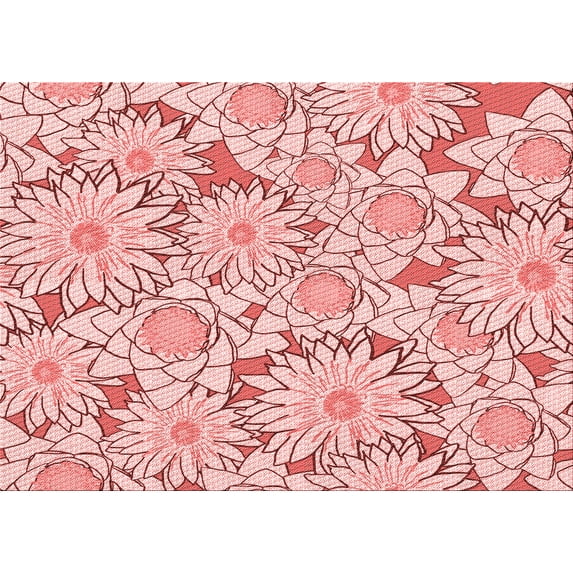 Ahgly Company Indoor Rectangle Patterned Valentine Red Area Rugs, 3' x 5'