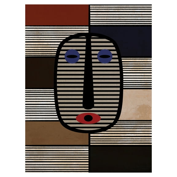 Masterpiece Art Gallery Perplexed Abstract Face by Belle Maison Canvas Art Print 30" x 40"