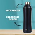 thumbnail image 5 of Stainless Steel Water Bottle Pack Of 3 Pcs - 1 Liter Each, Black | Water Bottle For School & Home | Leakproof, BPA Free | Gym Water Bottle | Water Bottle For Office, 5 of 5