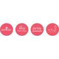 thumbnail image 2 of Darling Souvenir Sacrament Baptism Theme&nbsp;Stickers Candy&nbsp;Chocolate Labels 190 Pcs-Dark Peach, 2 of 2