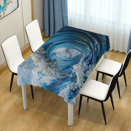 

ALAZA Japanese Wave Rectangle Tablecloth Tablecover Dinning Table Cloth 60 x108