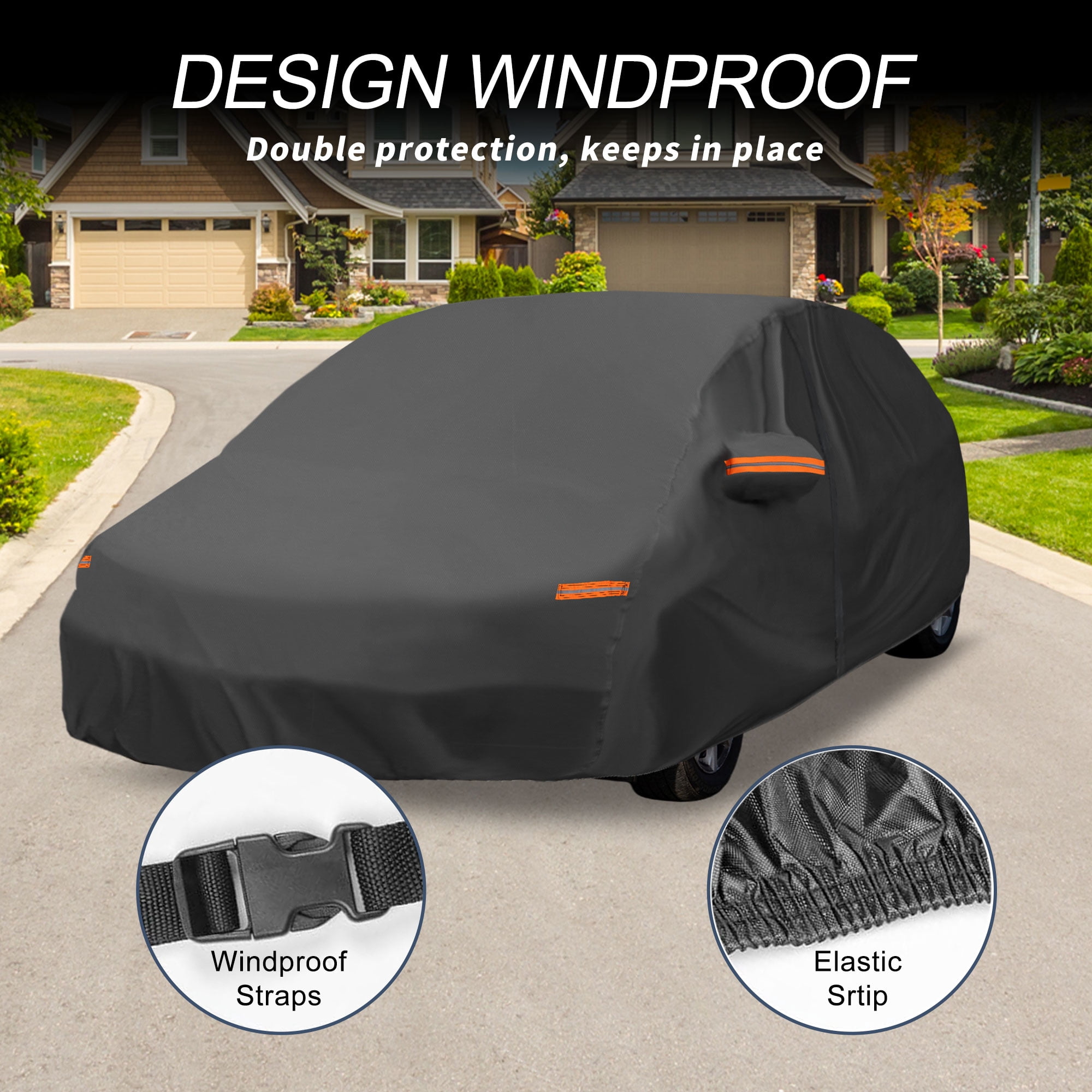 Unique Bargains Aluminum Car Cover for Subaru Legacy Wagon 192.91"x72.83"x53.15"