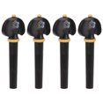 thumbnail image 3 of 4Pcs Violin Tuning Peg HandCarved Flower Ebony Wood Musical Instruments Accessories(Coquille d'ormeau ), 3 of 8