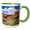 Green/White, variant on 3drose, Colorado River Through Rugged Landscape, Red Rock Canyon, Moab, Utah, 11oz Magic Transforming Mug