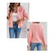 thumbnail image 5 of Cárdigan Corto de Mujer, Suéter de Larga, Estilo Bohemio, Bordado Floral de Ganchillo, Corte Oversize, Prenda Exterior de Punto Abierta Rosa XL, 5 of 9