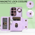 thumbnail image 5 of Case for Samsung Galaxy S22 Ultra 5G, PU Leather 3 Card Slots with Finger Ring Holder Shockproof Phone Case, 5 of 15