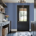thumbnail image 6 of Peel and Stick Wallpaper Vertical Navy Blue White Stripes Self Adhesive Removable Renter Friendly Contact Paper for Bedroom 17.7in x 118in, 6 of 8