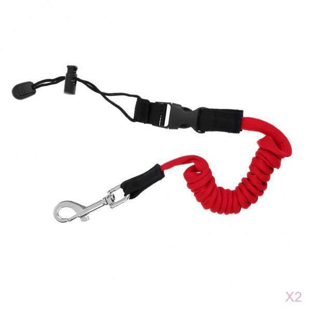2 Piezas de Seguridad para Kayak, Barco, , Correa, Caña de , Cordón rojo