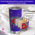thumbnail image 5 of Evil Eye Tumbler with Lid and Straw, 20oz Vacuum Insulated Coffee Tumbler, Funny Red Lip Coffee Mug Gifts for Women, Friends, on Birthday, Reusable Stainless Steel Tumbler Cups-Offshore Blue, 5 of 6