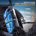 thumbnail image 3 of imerelez 500W Folding Electric Tricycle for Adults, 48V 20" Fat Tire 3-Wheel Ebike for Daily Commute & Grocery Hauling&nbsp;with Reverse & Large Basket,Grey, 3 of 12