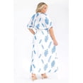 thumbnail image 3 of Vestido bordado de hojas Roman Fashion /Tallas Extras, 6068 (Blanco) blanco 40, 3 of 5
