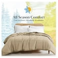 thumbnail image 4 of Comforters, King Size Down-Alternative Comforter, Oversized Cal/King Comforter, Hotel Bedding, All Season Comforters, Pet Hair Resistant Bedding, Taupe, 4 of 9