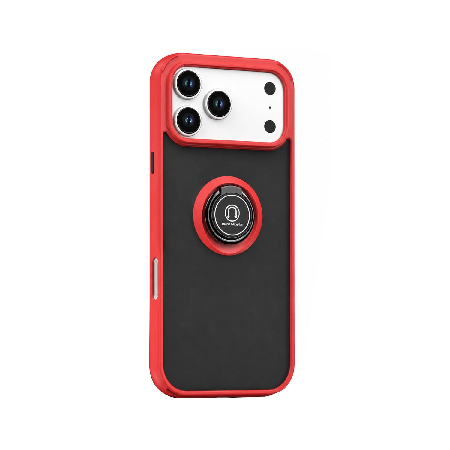 Heavy Duty Ring Grip Cover for iPhone 17 Pro Max - Red