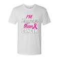 thumbnail image 2 of Wild Bobby, I'm Tougher Than Cancer Mens Premium Tri Blend T-Shirt, Heather White, Medium, 2 of 3