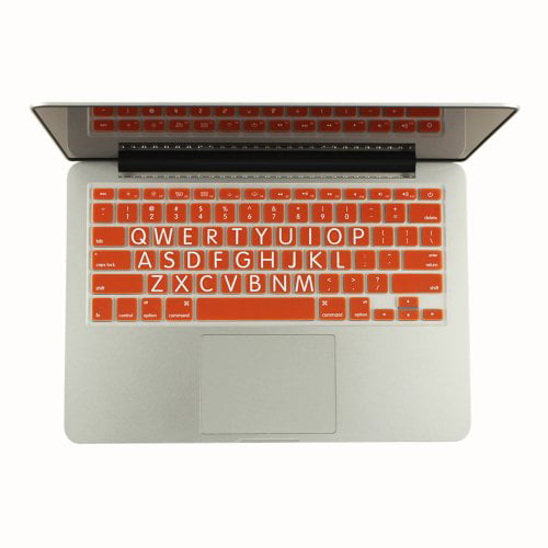 Extra Bold Large Print Red Silicone Keyboard Cover Skin for Macbook 13" 15" 17" 