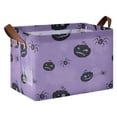 thumbnail image 1 of Home Textile Storage, Storage Case - Dienrx Halloween Storage Basket Pumpkin & Pattern Canvas Storage with Handles Rectangle Storage Organizer Cubes for Living Bedroom Home, 1 of 9