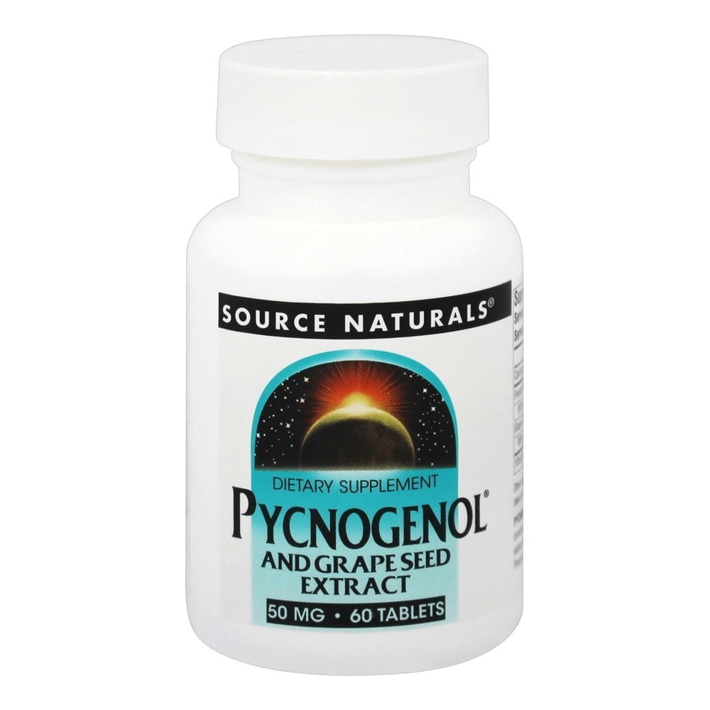 Source Naturals Pycnogenol and Grape Seed Extract 50 mg. 60 Tablets