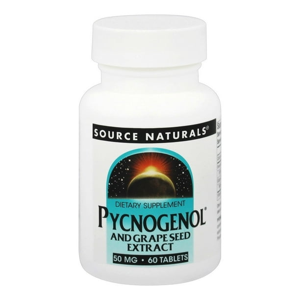 Source Naturals Pycnogenol and Grape Seed Extract 50 mg. 60 Tablets
