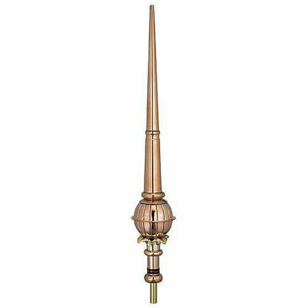 Good Directions Single Ball Smithsonian Polished Copper Finial