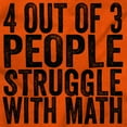 thumbnail image 2 of 4 out of 3 Struggle Math Nerd Humor Unisex Plus Fleece Graphic Hoodie Brisco Brands 3X, 2 of 5