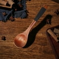 thumbnail image 4 of YFTDEF Wooden Spoon, Small Soup Spoon, Long Handle, Natural Wood, Exquisite Finish, Deep Bowl, Kitchen Utensil, Ideal for Serving and Stirring Soups and Sauces, 4 of 4