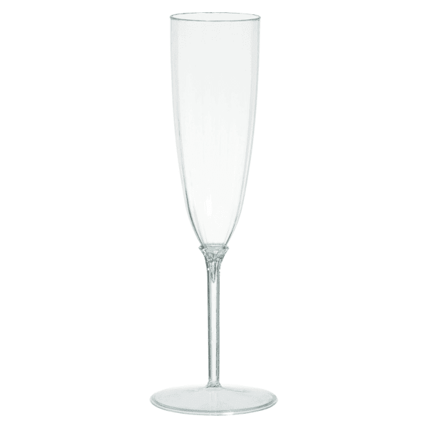 Amscan Premium Plastic Champagne Flutes, 5 Oz, Clear, 8 Flutes Per Pack ...