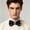 Black, variant on Elegant Bow Brooch for Shirt Collars – Solid Color Polyester Bowknot Pin for Blouses, Office Wear, Parties, Weddings & Daily Outfit Decoration