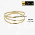 thumbnail image 3 of Au Naturale 14k Yellow Gold Triple Band Ring, 3 of 6