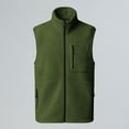 thumbnail image 4 of Men's Casual Zip-Up Warm Down-Cotton Vest, Army Green, Size L, 4 of 4
