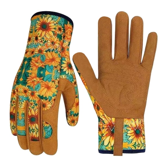 Pedty Gloves,Gardening Gloves for Women Leather Garden Gloves Thorn Proof Outdoor Protective Working Gloves for Weeding,1 Pair of Gloves