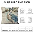 thumbnail image 5 of SHANXI Cute Bird Throw Pillow Case Vintage Wooden Pelican Compass Lighthouse with Lettering  Linen Pillow Covers Animal Nautical Cushion Case Cover for Sofa Couch 24x24in, 5 of 5