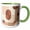 Green/White, variant on 3drose, Abstract Art Shapes in Browns, Orange and Cream Colors., 11oz Mug