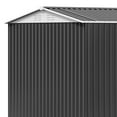 thumbnail image 6 of ModFusion 8x12 ft Storage Shed with Wide Window, Upgraded Framework, Lockable 2 Doors, Heavy Duty Metal Construction, Extra Large Containers for Outside, Dark Gray and White, 6 of 11