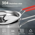 thumbnail image 3 of Evjurcn Deep Fryer with Strainer Basket and Handle Stainless Steel Fry Pot Durable Food Grade Outdoor Fryer with Lid Portable Food Cooking Pot for Frying Fish Shrimp Chicken and Fries, 3 of 7
