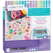 Make It Real: Good Vibes Bracelet Kit - Create 5 Unique Cord Charm Bracelets, 54 Pieces, Includes Play Tray, All-In-One, DIY Charm & Bead Jewelry Kit, Tweens & Girls, Arts & Crafts, Kids Ages 8+