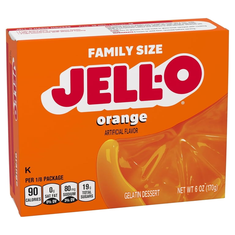 【EXジェル　15g×4個　60g】. Jell-O Orange Instant Gelatin Mix, 6 oz Box (Pack-4) - Walmart.com
