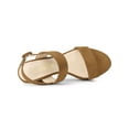thumbnail image 4 of BLISSFUL STEP Women's Slingback Platform Chunky Heeled Sandals, 4 of 7