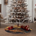 thumbnail image 4 of Xecao Sunset Desert Journey Pattern Christmas Tree Skirt Round Xmas Tree Mat Base Cover for Holiday Home Decorations-48", 4 of 6
