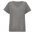 thumbnail image 3 of Aboser Workout Tops for Women Short Sleeve Quick Dry T Shirt Breathable Thin V Neck Shirts Gym Yoga Running Basic Tees Cozy Soft Athletic Top, 3 of 7
