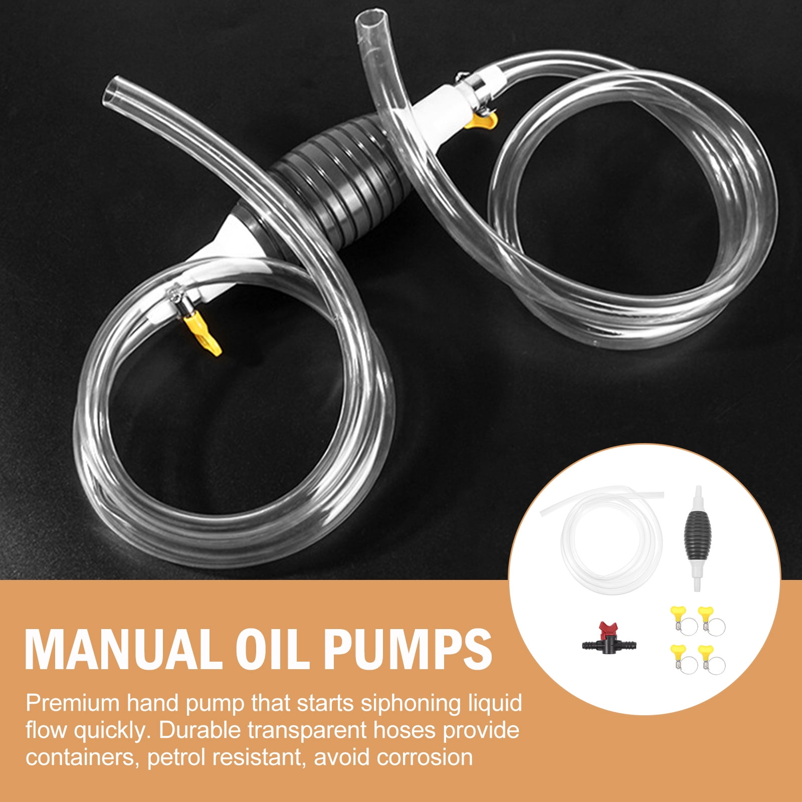 Hose fuel transfer pump 1 Set Manual Car Fuel Transfer Pump Hand Device