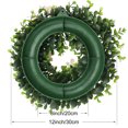 thumbnail image 3 of Unique Bargains Flower Artificial Wreath Front Door Decorations Eucalyptus Wreaths Pink, 3 of 7